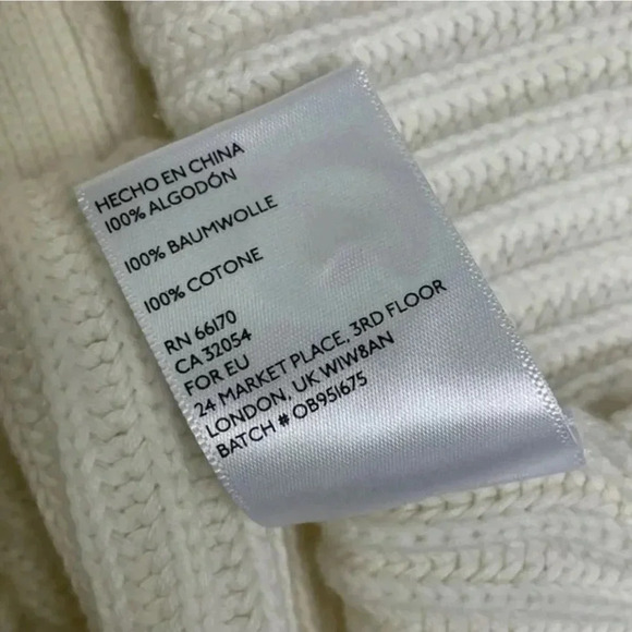 Anthropologie Knit Sweater Tank Top Sz XS Button Front Flutter Sleeve Ivory - Picture 7 of 10